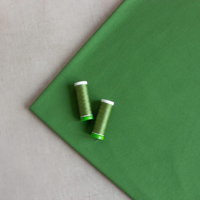 Organic Cotton Tubular Ribbing Fabric In Garden Green Good Fabric