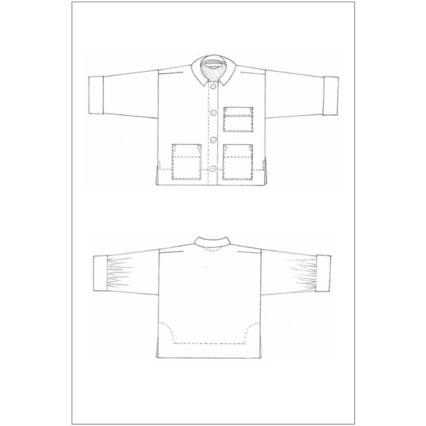 Birgitta Helmersson Zero Waste Workwear jacket sketch