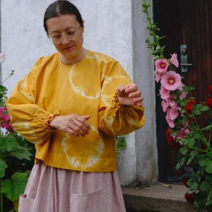 Birgitta Helmersson Zero waste soft blouse in yellow