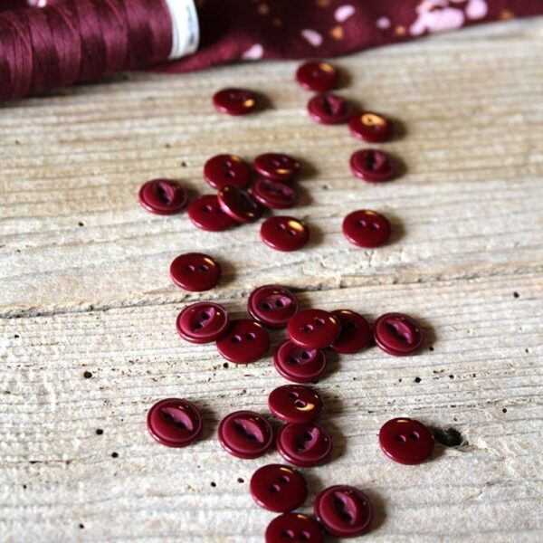 Eglantine et Zoe Burgundy Buttons