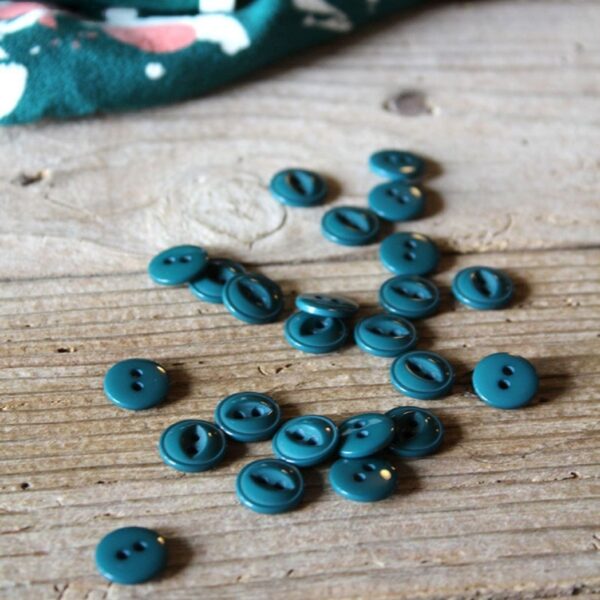 Eglantine et Zoe Teal Blue Buttons