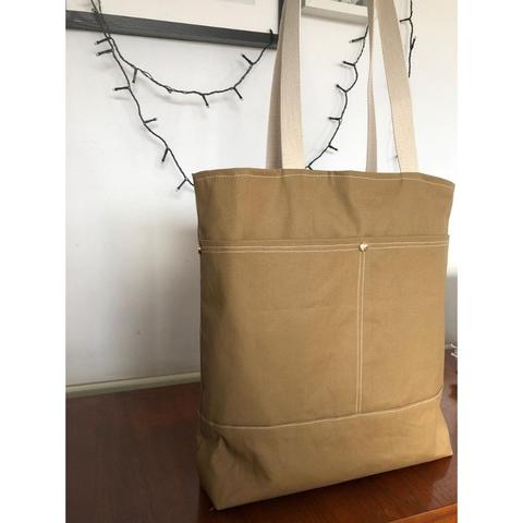 tote bag in dry wax cotton bag