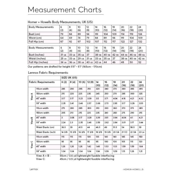 Homer and Howells Lenox Jumpsuit fabric requirments