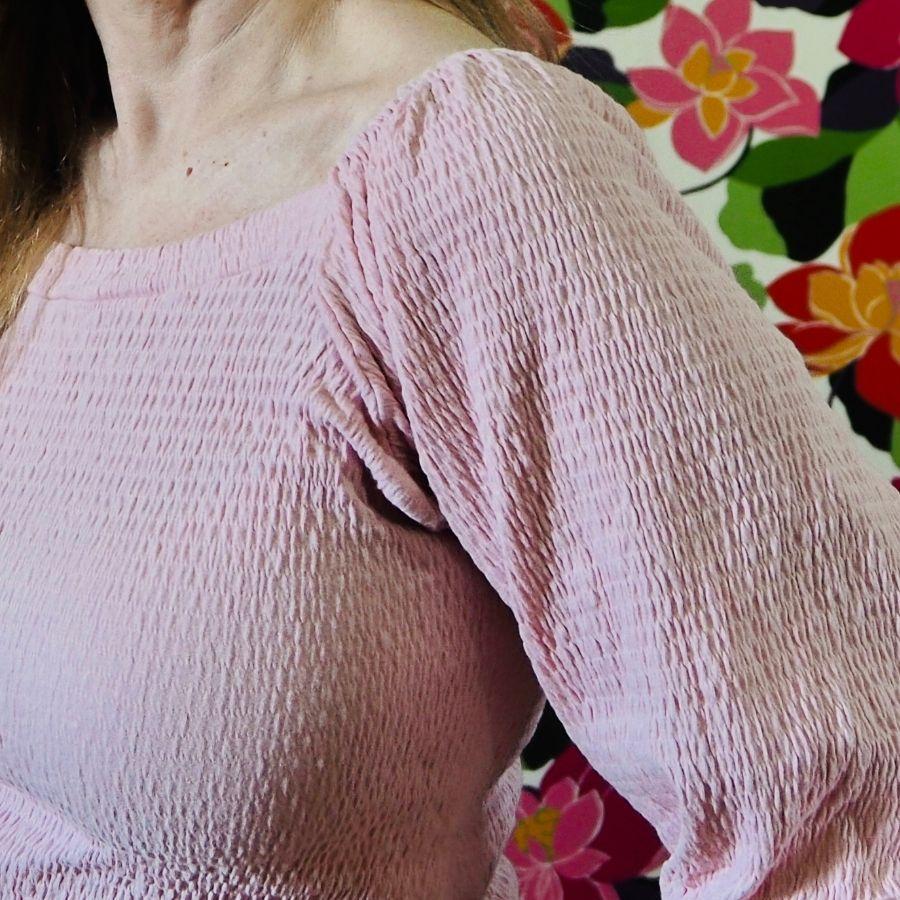 Jen Legg in adrienne blouse sleeve detail