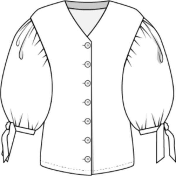 Lenaline Patterns Ambre Blouse sketch view