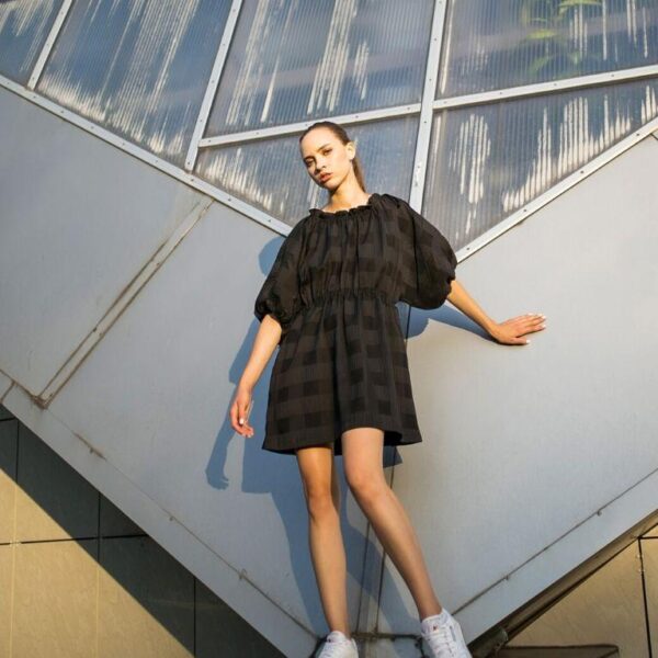 Lenaline pattern Dasha dress sewing pattern front view