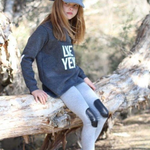 Megan Nielsen Mini Virginia leggings in grey