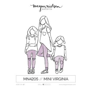 Megan Nielsen Mini Virginia kids leggings sewing pattern front cover