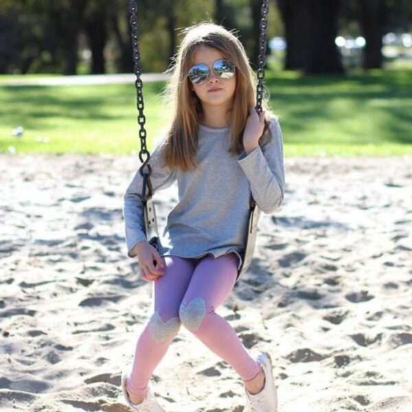 Megan Nielsen Mini Virginia leggings in pink