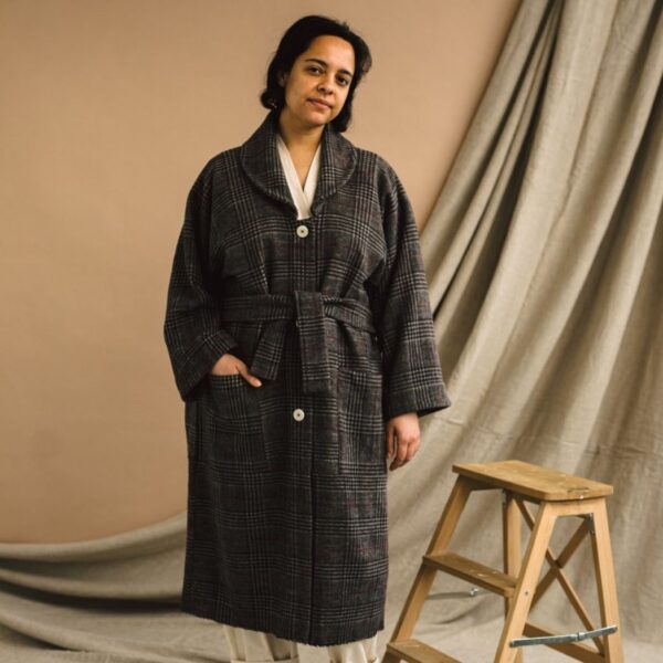 Birgitta Helmersson zero waste coat pattern long version