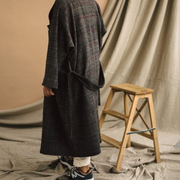 Birgitta Helmersson zero waste coat pattern back view of long version