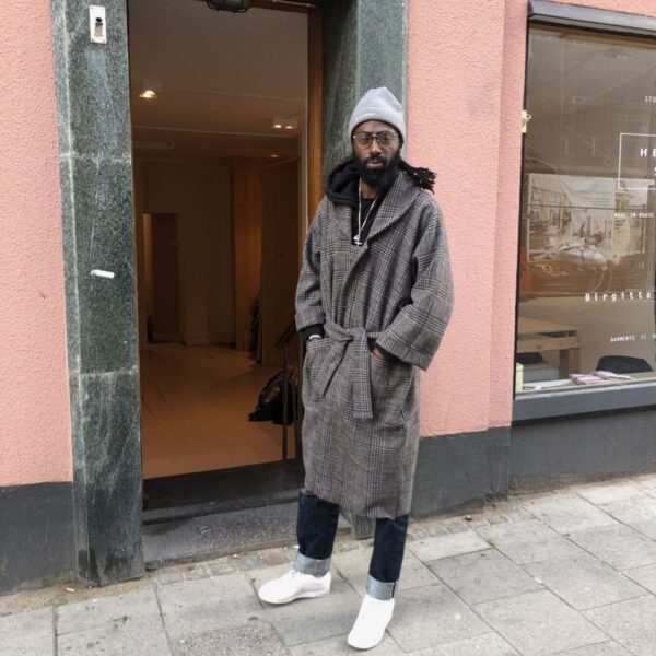 Birgitta Helmersson zero waste coat pattern unisex view
