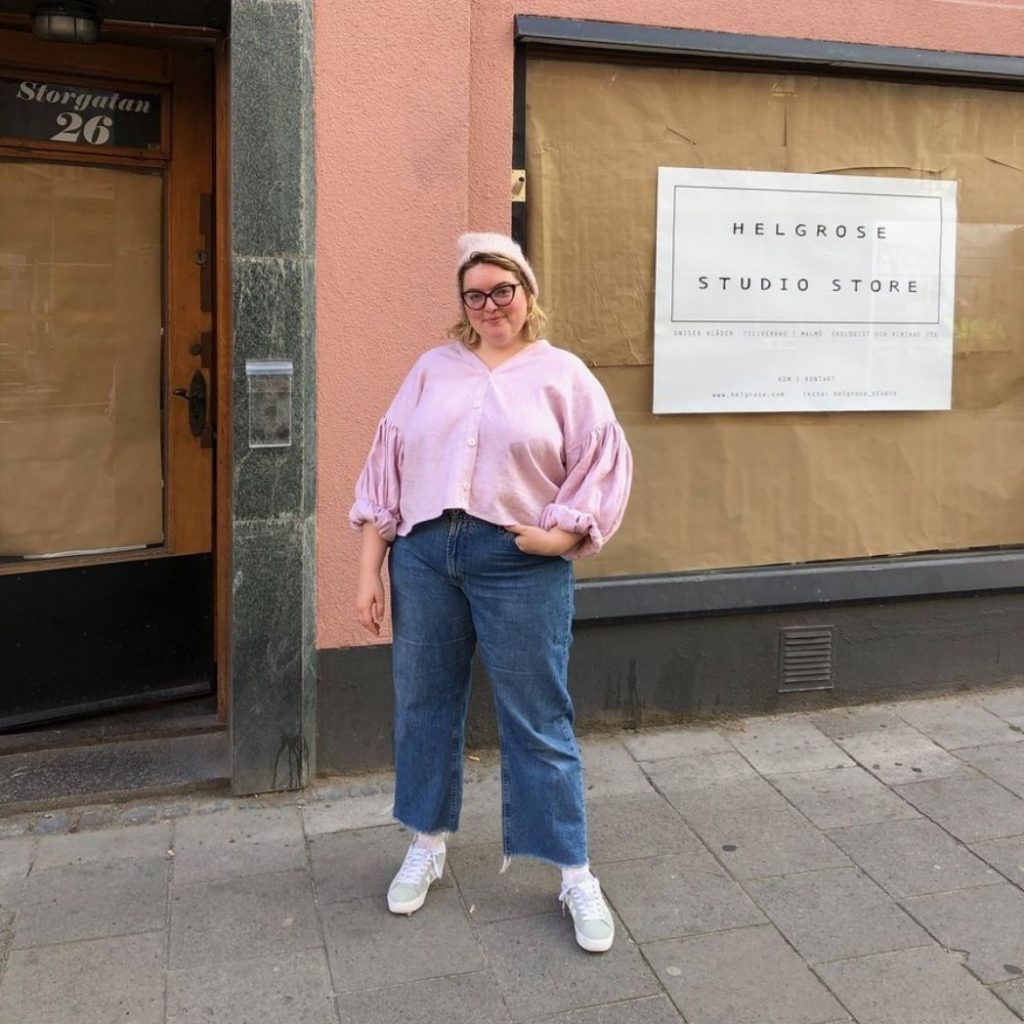 Birgitta Herlmersson Zero Waste Cropped shirt pink