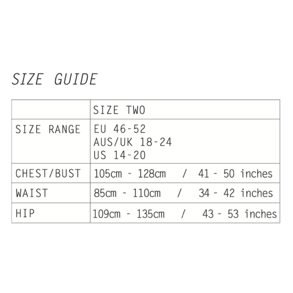 Birgitta Herlmersson Zero Waste Cropped shirt size two chart