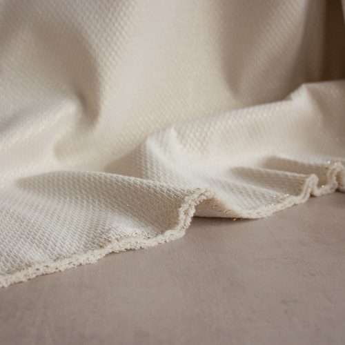 Jacquard fabric in ivory