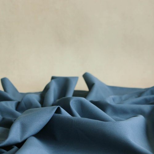 organic cotton twill fabric in ocean blue