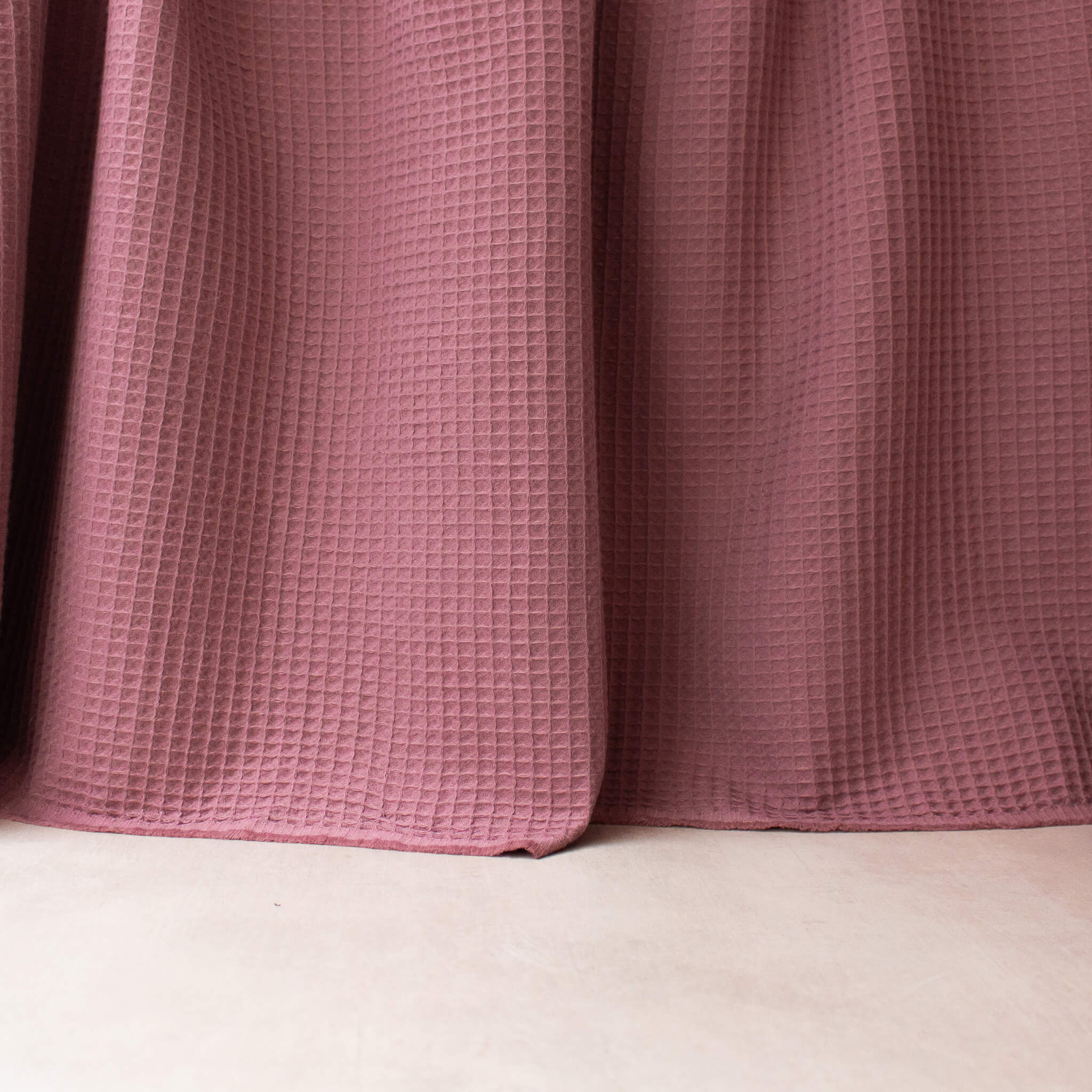 Cotton Waffle Knit - Clay Pink - Thread Count Fabrics