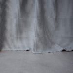 Cotton Waffle Fabric in Silver Grey