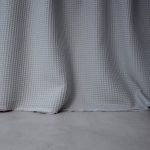 Cotton Waffle Fabric in Silver Grey