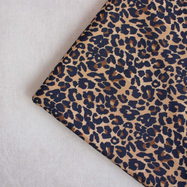 Leopard animal print jersey fabric