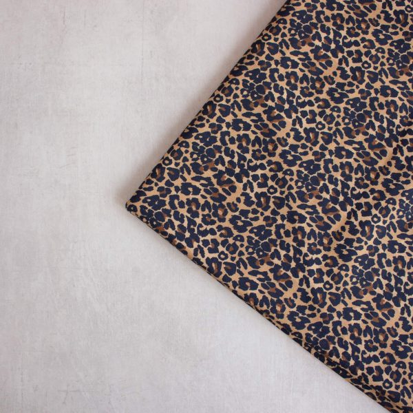 Leopard print jersey fabric