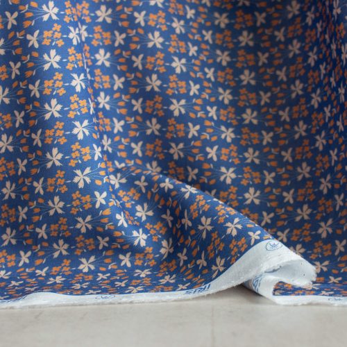madame iris ecovero fabric in blue