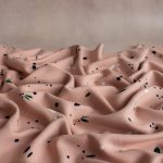 rose pink viscose fabric by Mind the Maker, scrunched up