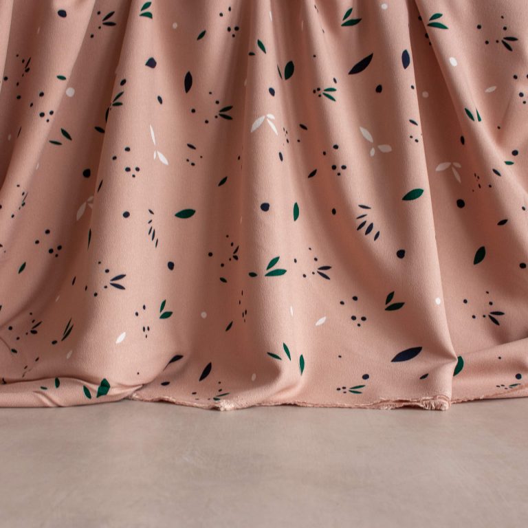 Mind the Maker dressmaking fabric in rose with petals print