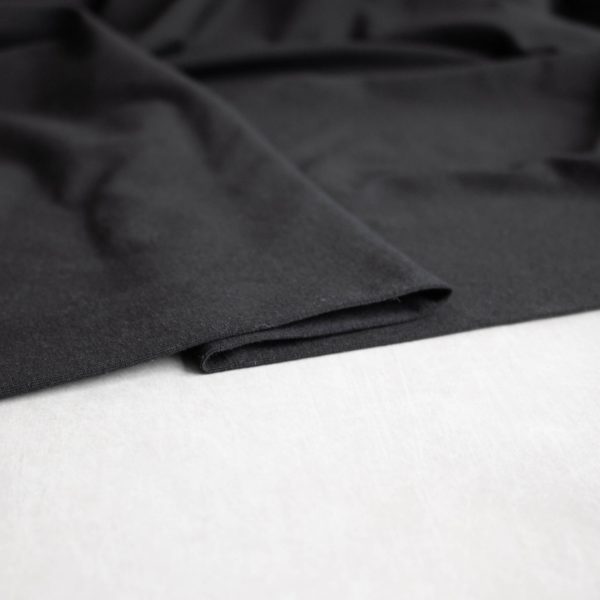 organic cotton jersey in black