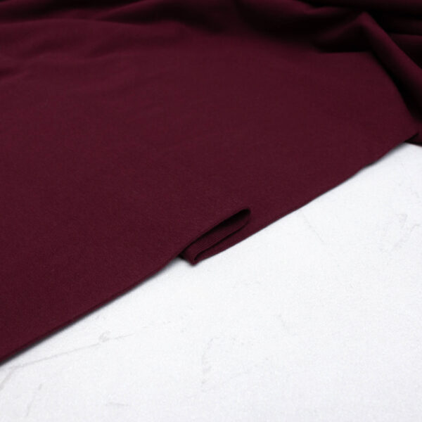 Organic Cotton Jersey Fabric in Burgundy