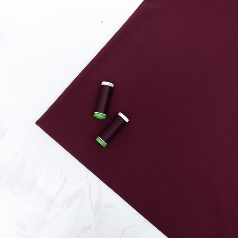 Organic Cotton Jersey Fabric in Burgundy