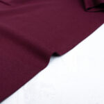 Organic Cotton Tubular Ribbing Fabric in Burgundy