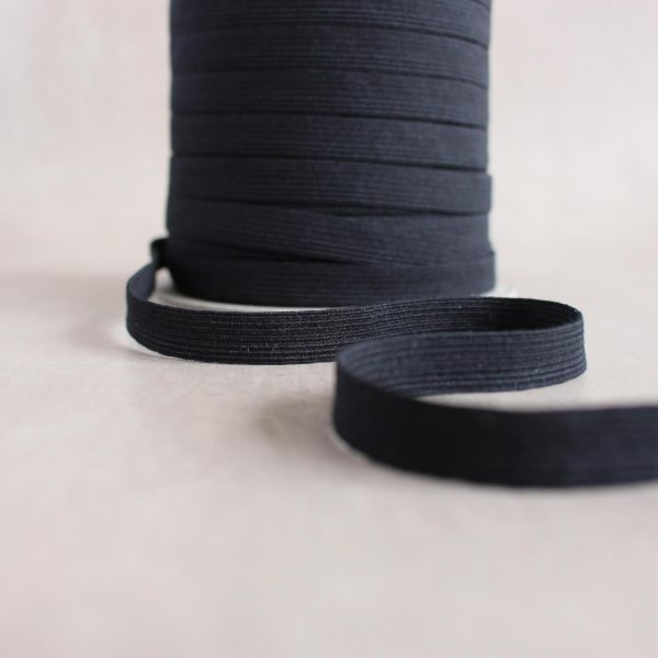 black 10mm wide elastic unravelled