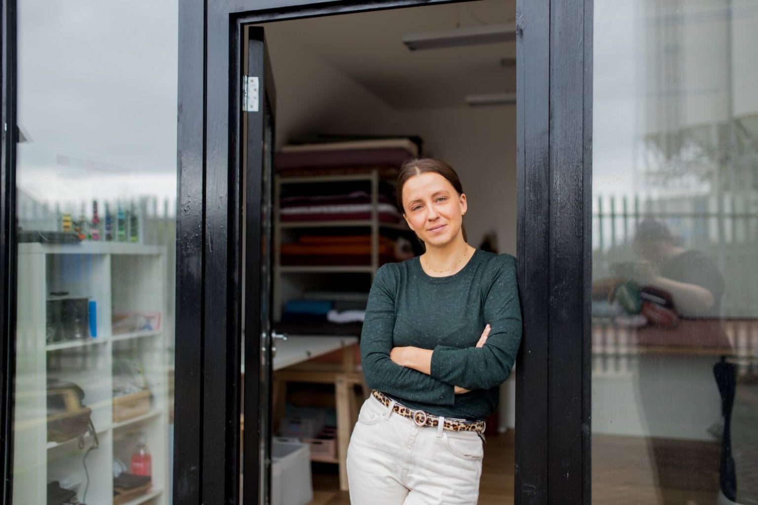Polina, owner of Good Fabric store