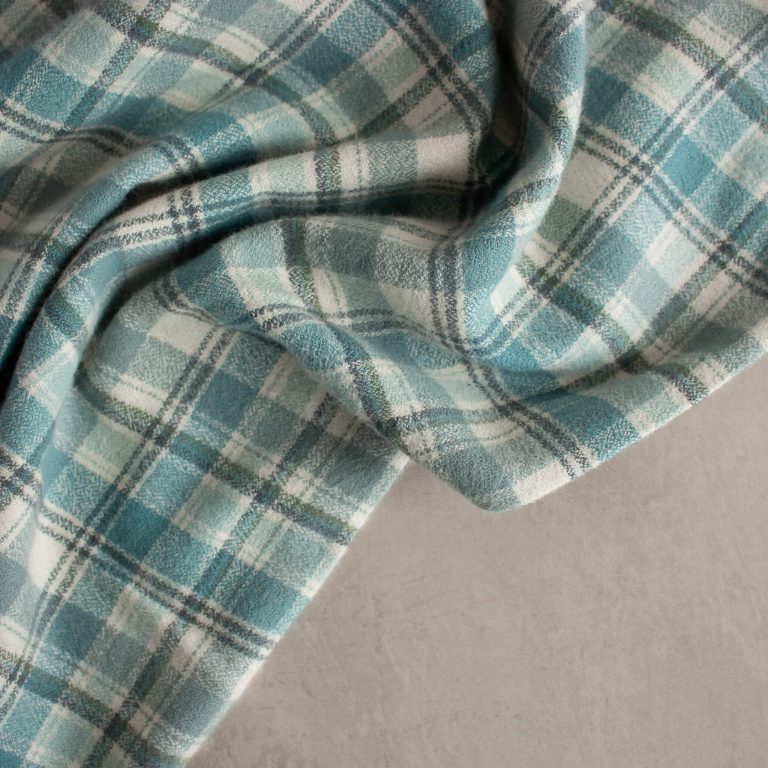 flannel fabric in blue
