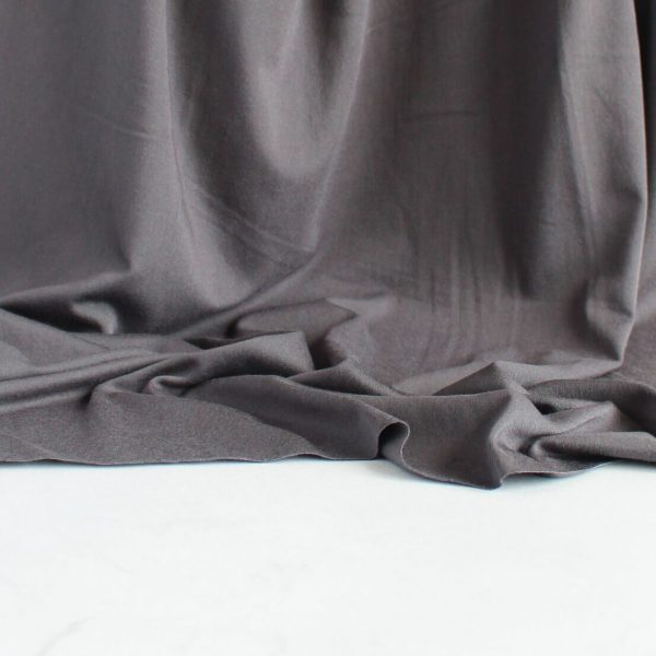 Grey tencel modal jersey fabric hanging