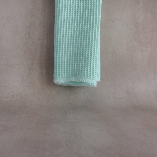 Cotton waffle fabric in cool mint
