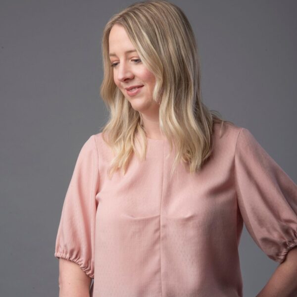 Ingrid dress pattern blush top version