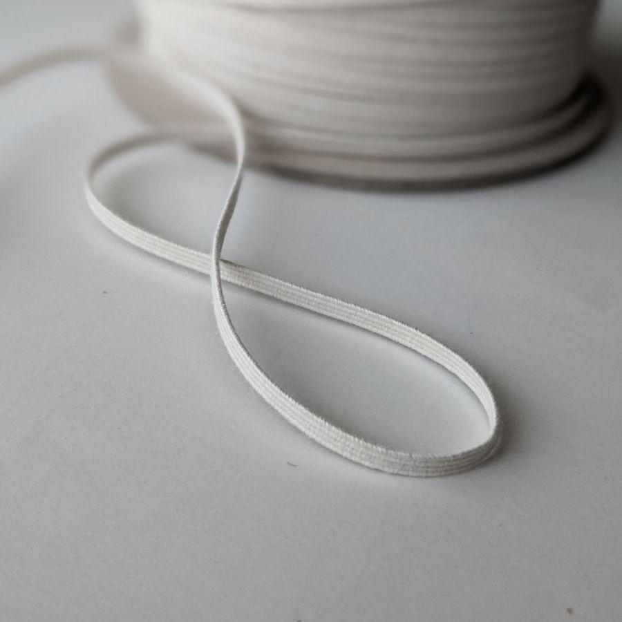 Organic Cotton Elastic in Ecru 3mm | Good Fabric