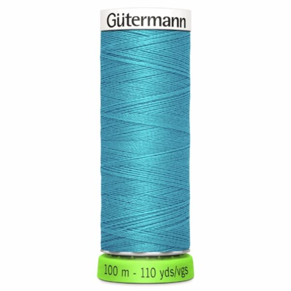 Guterman rPET sewing thread in cyan blue