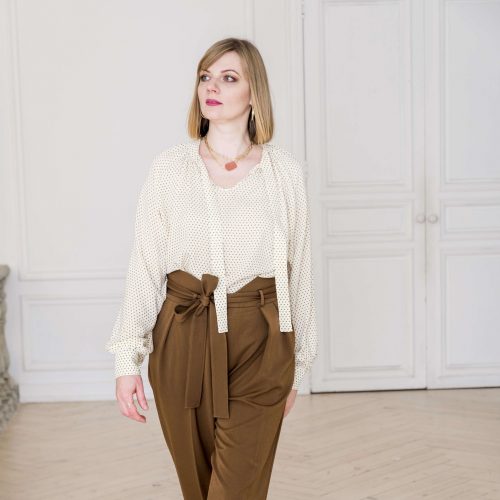 Vlada blouse sewing pattern in cream