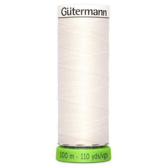 White recycled sewing thread in shade 111
