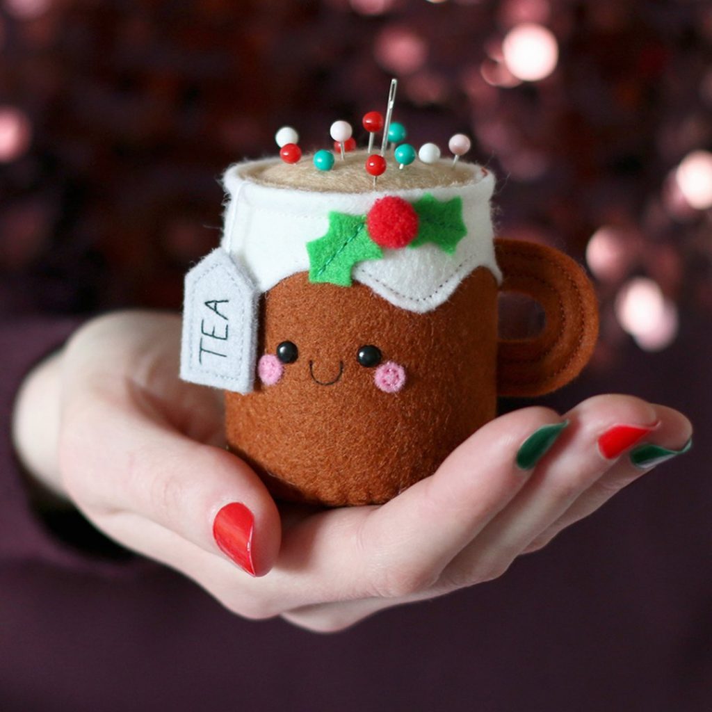 Hannah Doodle Christmas pudding pincushion