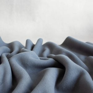 super soft organic cotton fleece fabric in dark grey