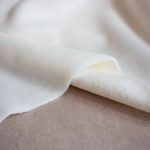 organic cotton fleece fabric in ecru