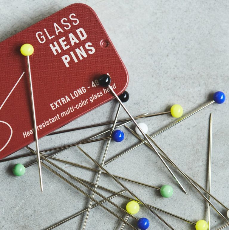 glass sewing pins