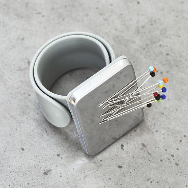 magnetic bracelet pin holder in grey