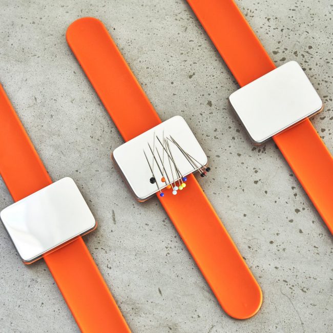 Sewply Magnetic Bracelet Pin Holder in orange