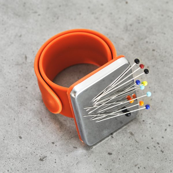 magnetic bracelet pin holder in orange