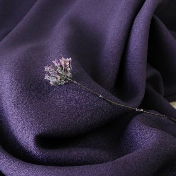 Eglantine & Zoe Viscose Crepe Fabric in Violet